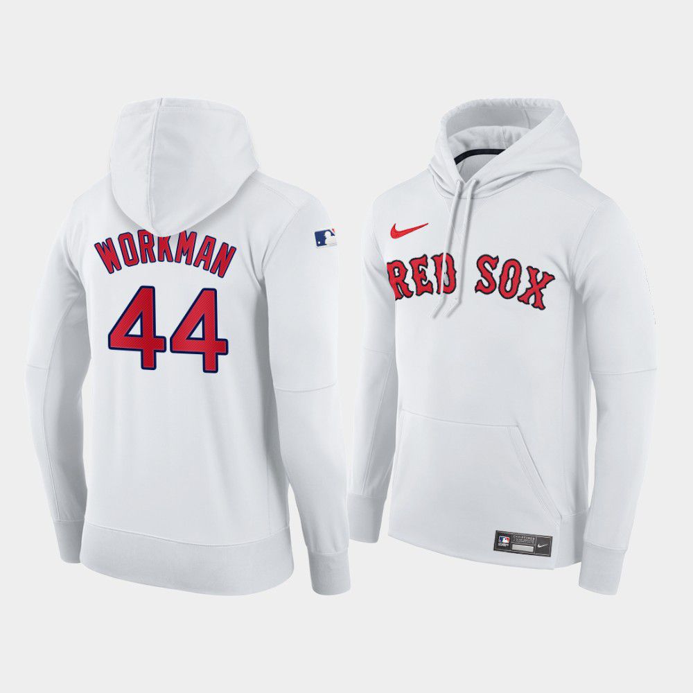 Men Boston Red Sox #44 Workman white home hoodie 2021 MLB Nike Jerseys